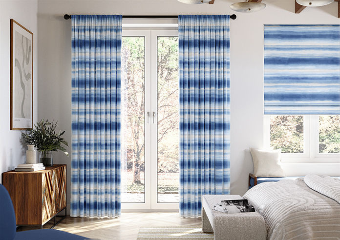Ombre Velvet, Vivid Blue - Made to Measure Curtains - Image 3